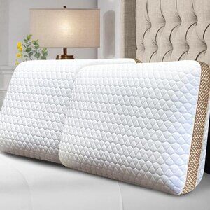 Memory Foam Pillow Standard/Queen Size M, Firm Pillow for Sleeping, Orthopedic